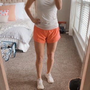 Salmon hotty hot Lululemon shorts- 4” inseam